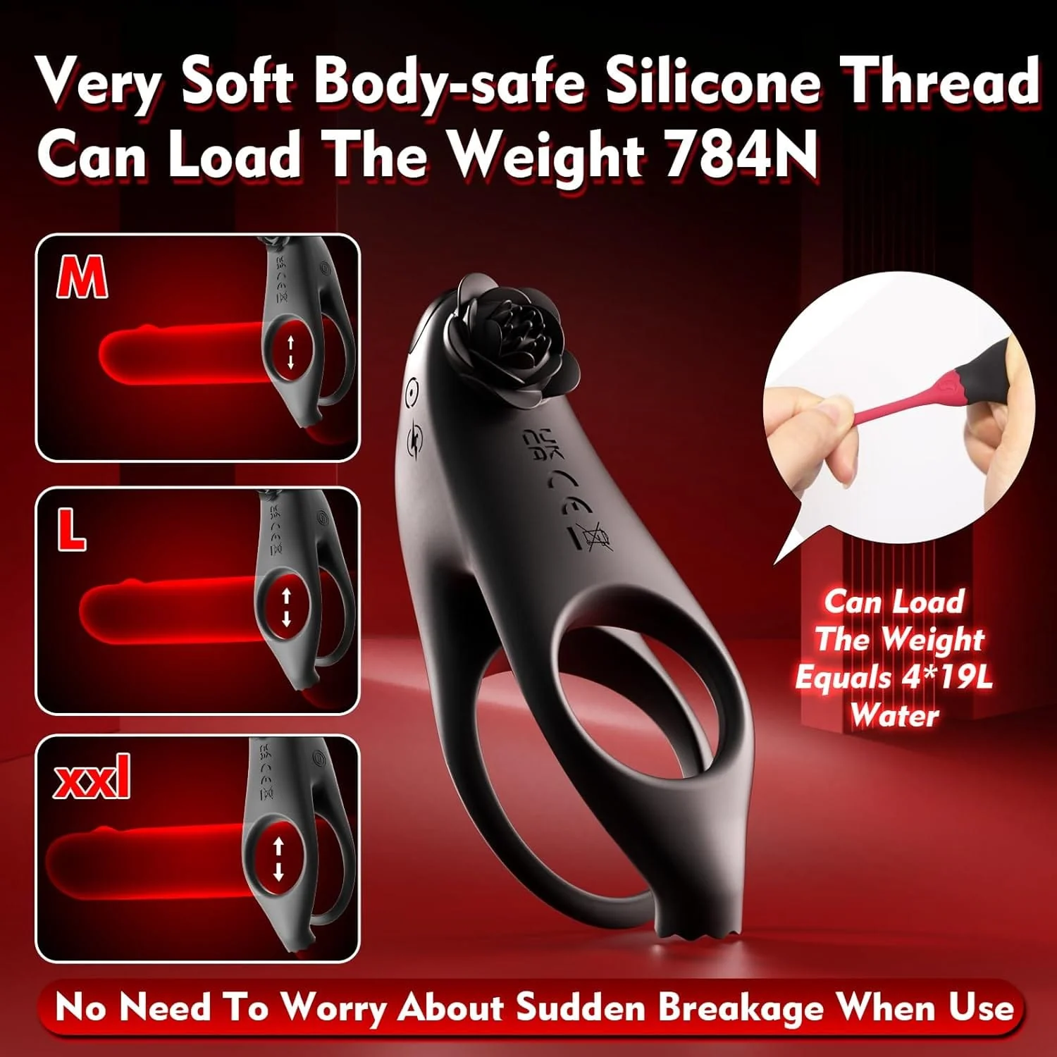 Detachable Design Vibrating Cock Penis Ring With Anal Plug for Couple - Image 6