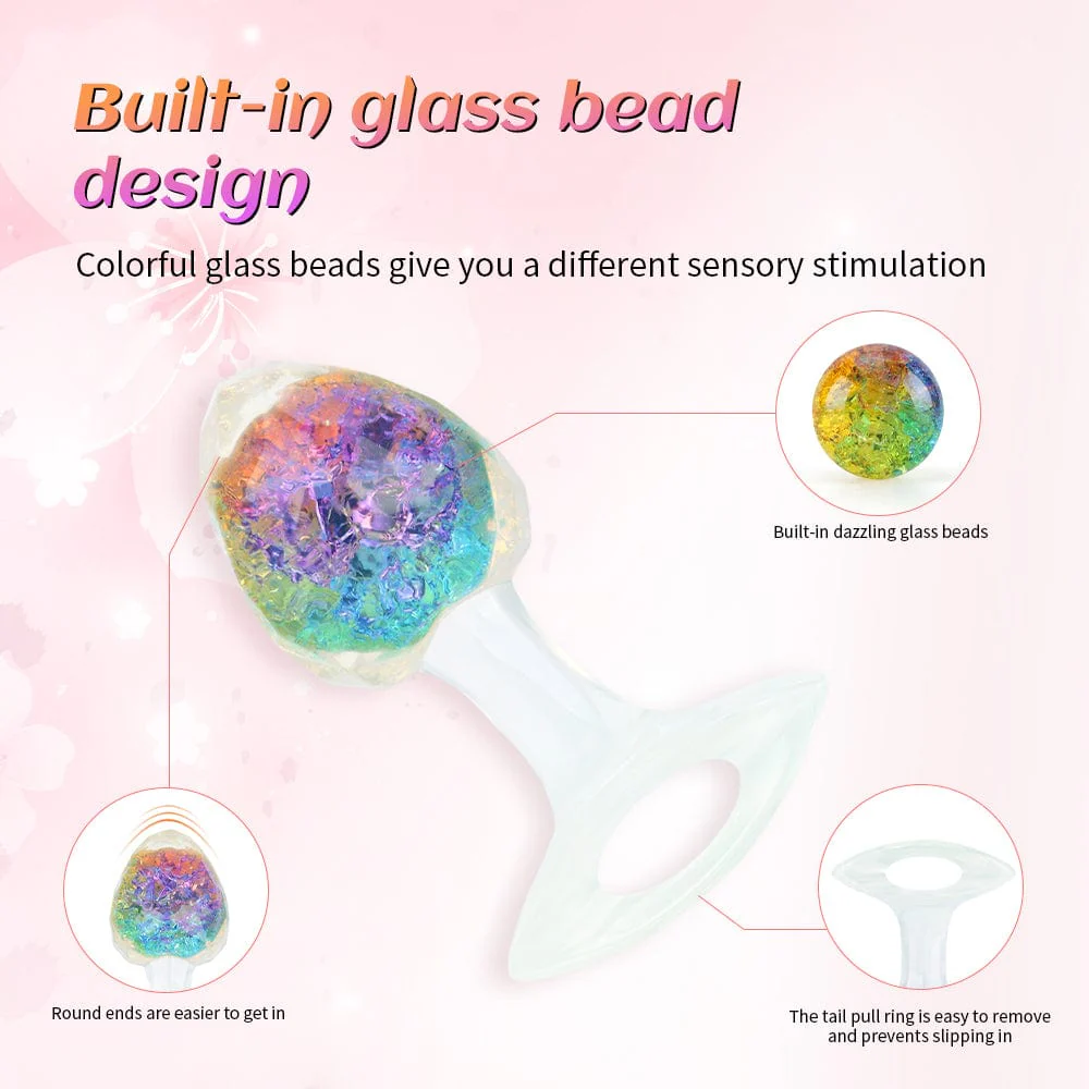 Diamond Crystal Rainbow Wearable Butt Plug Anal Sex Toy - Image 4