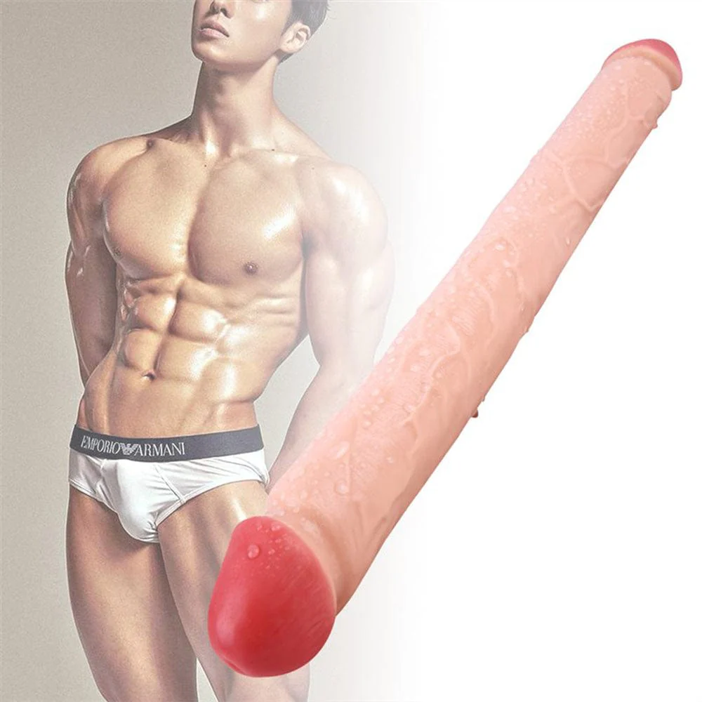 Double-Ended Soft Silicone Simulated Anus Masturbation Dildo - Image 6