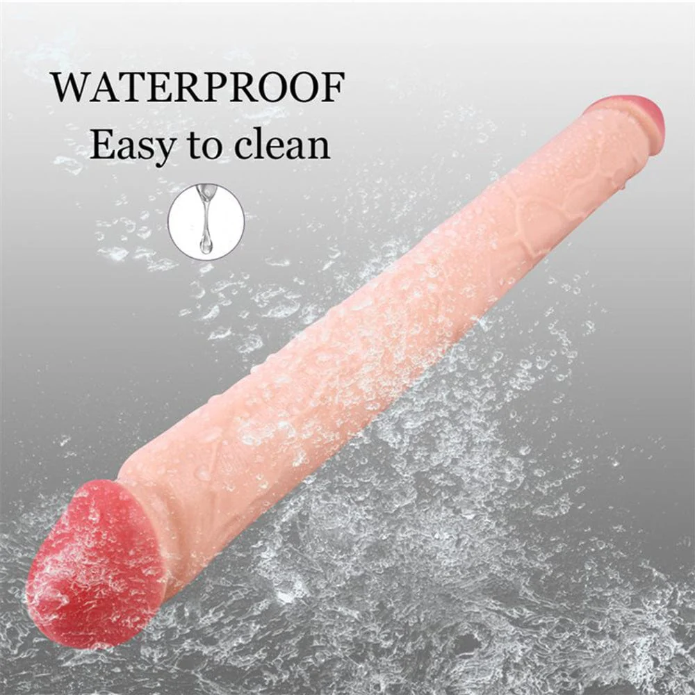 Double-Ended Soft Silicone Simulated Anus Masturbation Dildo - Image 7