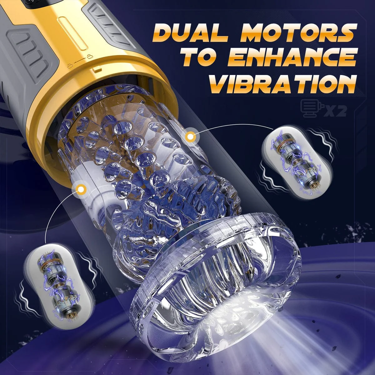Dual Stimulation Thrusting and Rotating Vibrating Male Msturbation Toy - Image 7