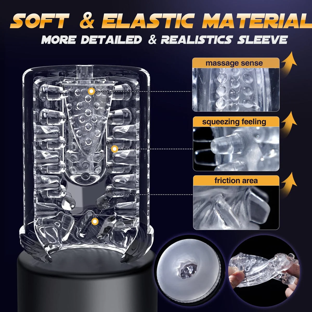 Dual Stimulation Thrusting and Rotating Vibrating Male Msturbation Toy - Image 9