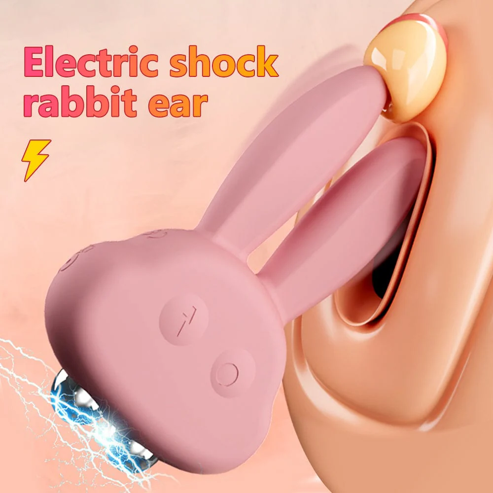 Electric Shock Rabbit Vibrator Cute Shaped Nipple Massager Clitoris Stimulator - Image 4