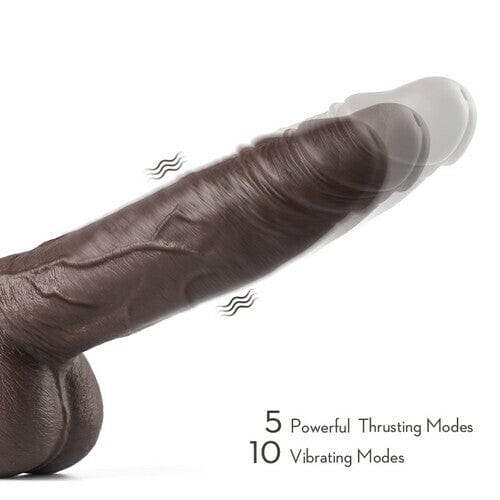 K05 Emulated Black Coffee Masculine Wireless Telescopic Rotating Vibrating Rod - Image 2