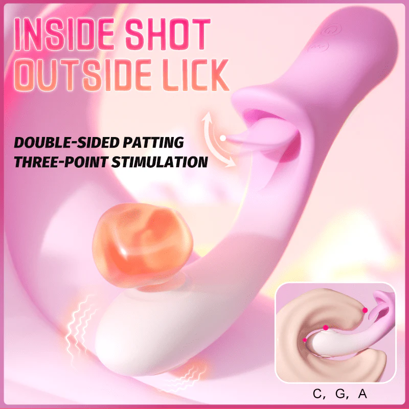 Fancy Pink Female Tongue Licking Masturbation Device Vibrator - Image 3