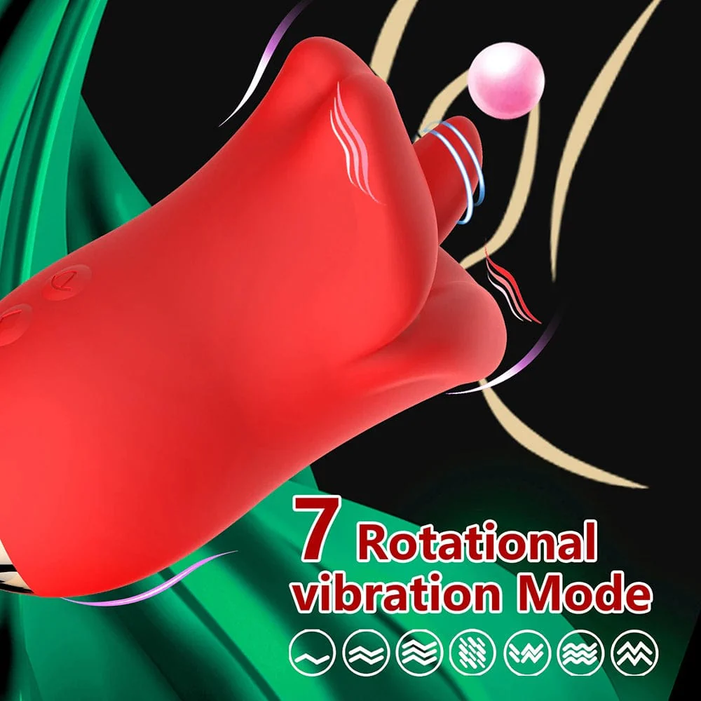 Female Clit Oral Licking Tongue Vibrator Rotating Nipples Stimulator - Image 2