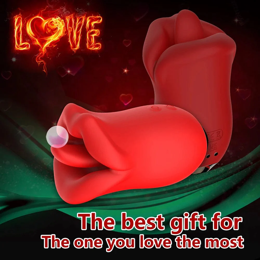 Female Clit Oral Licking Tongue Vibrator Rotating Nipples Stimulator - Image 3