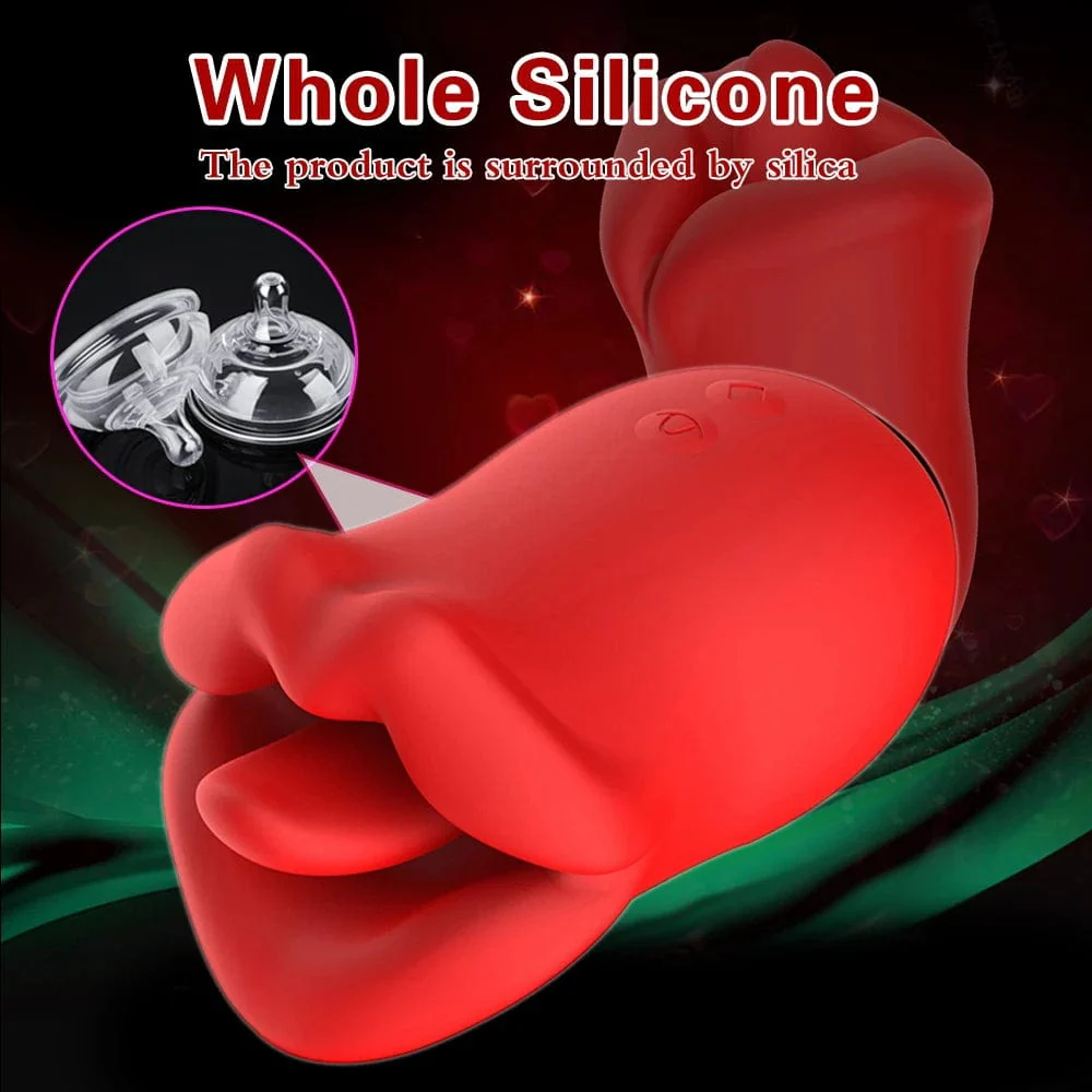 Female Clit Oral Licking Tongue Vibrator Rotating Nipples Stimulator - Image 5