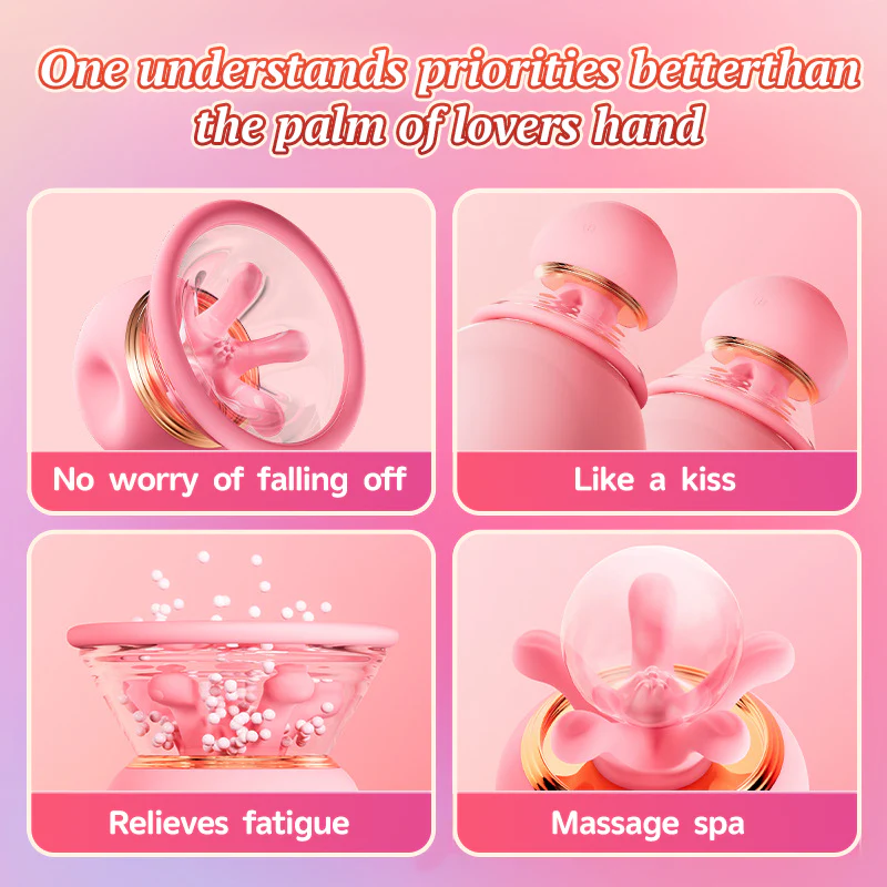 First Kiss 2 in 1 Kneading Nipple Clamps Breast Massager - Image 6