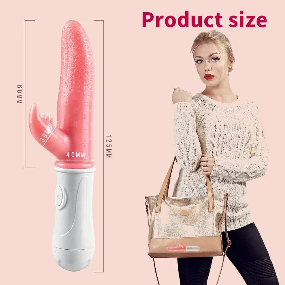 G-spot Clitoral Stimulation 12 Frequency Simulation Tongue Vaginal Massage Vibrator - Image 7