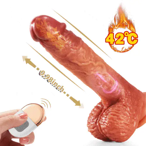 [Gift for Her] 6.33% Off - 9 - inch Thrusting Dildo & APP-controlled Rose Nipple Clamp Vibrator - Image 2