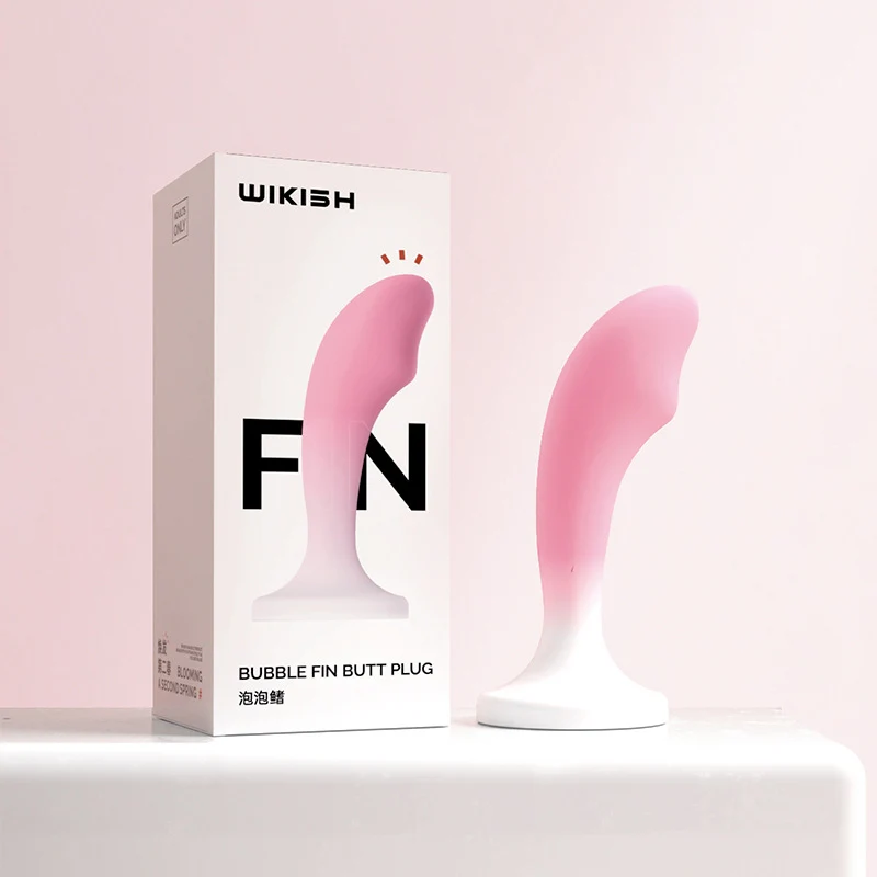 Gradient Pink Silicone Realistic Dildo Anal Plug - Image 4