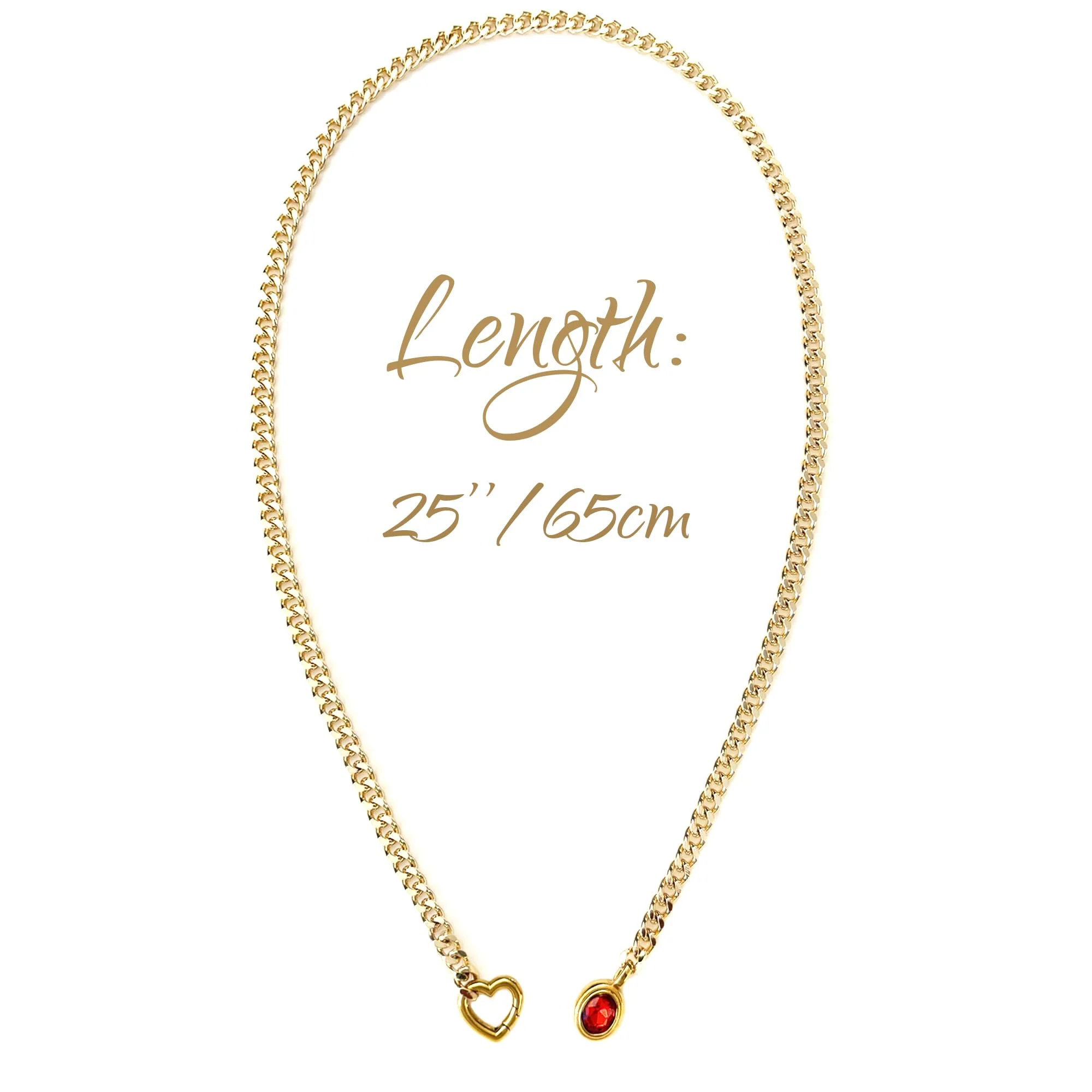 Heart Crystal O-ring Slip Chain - Image 5