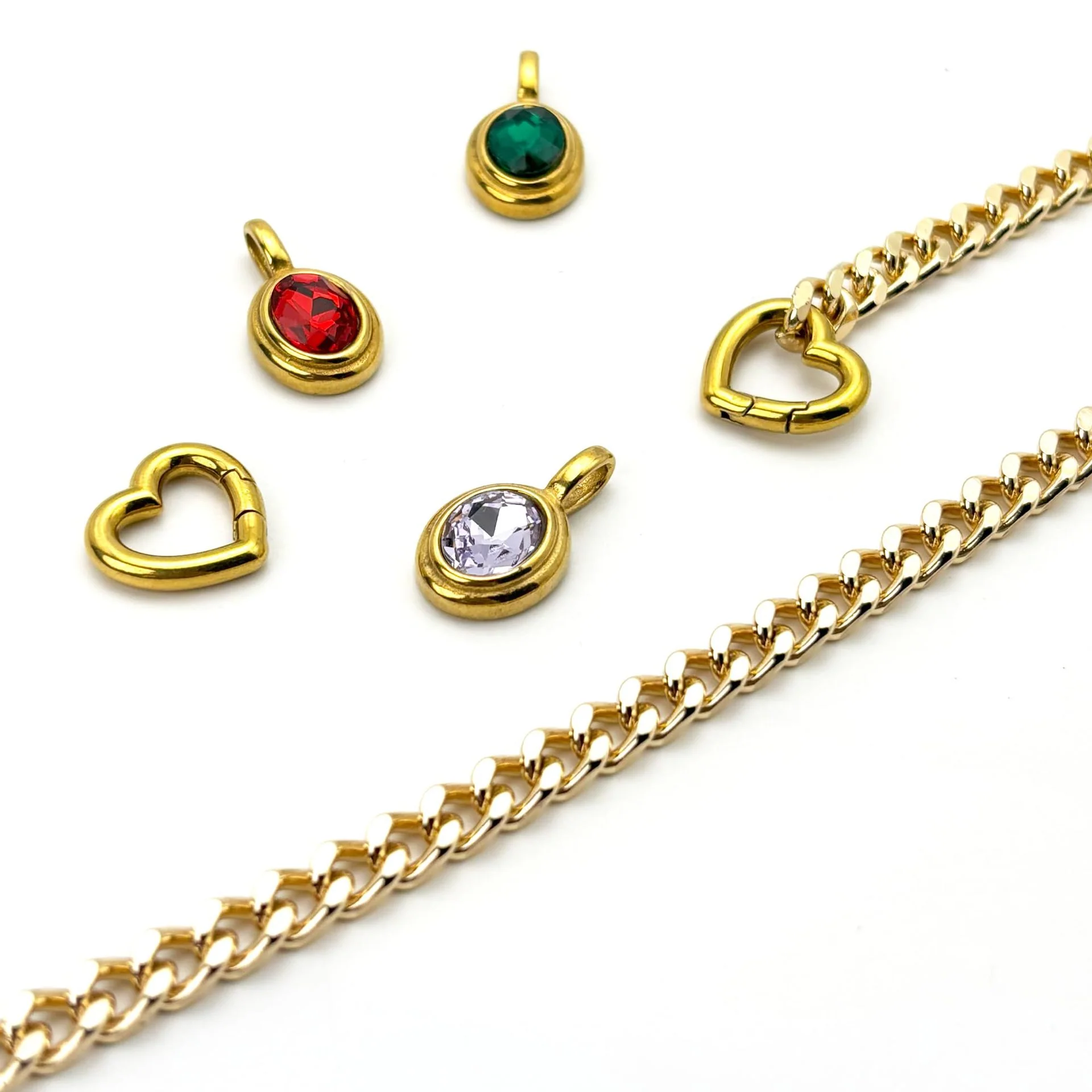 Heart Crystal O-ring Slip Chain - Image 6