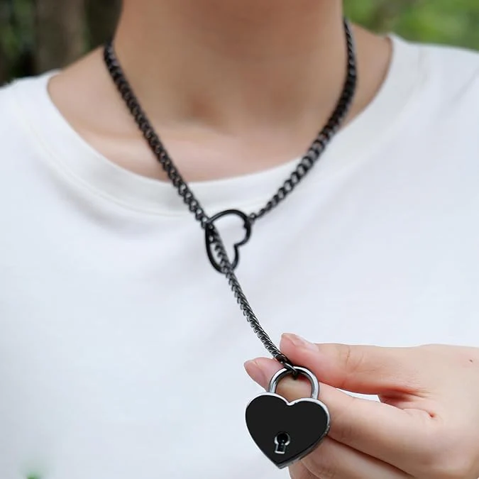 Heart O-Ring Lock & Key Slip Chain - Image 2