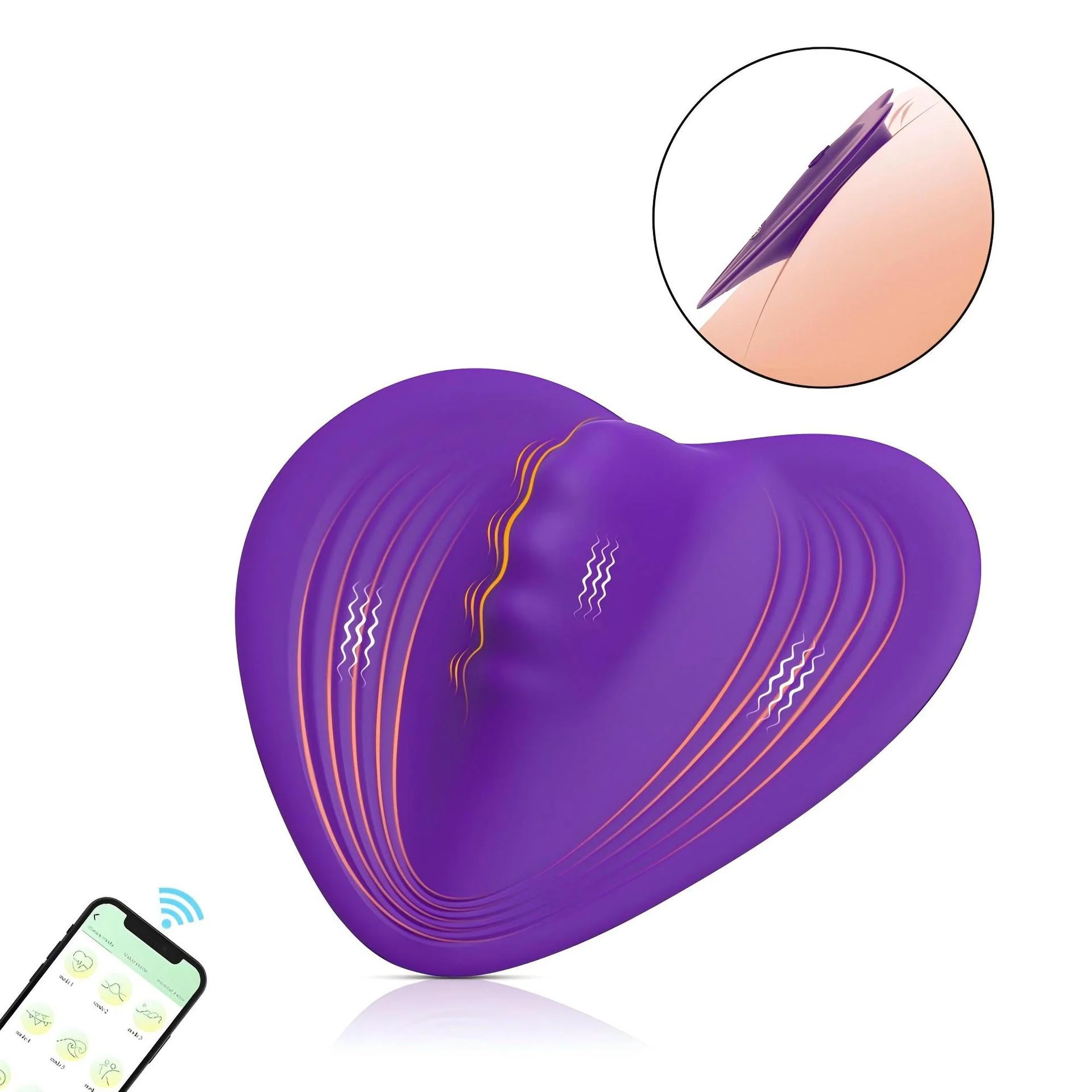 Heart-Shaped Invisible Wireless Remote Control Wearable Vibrator - Image 2