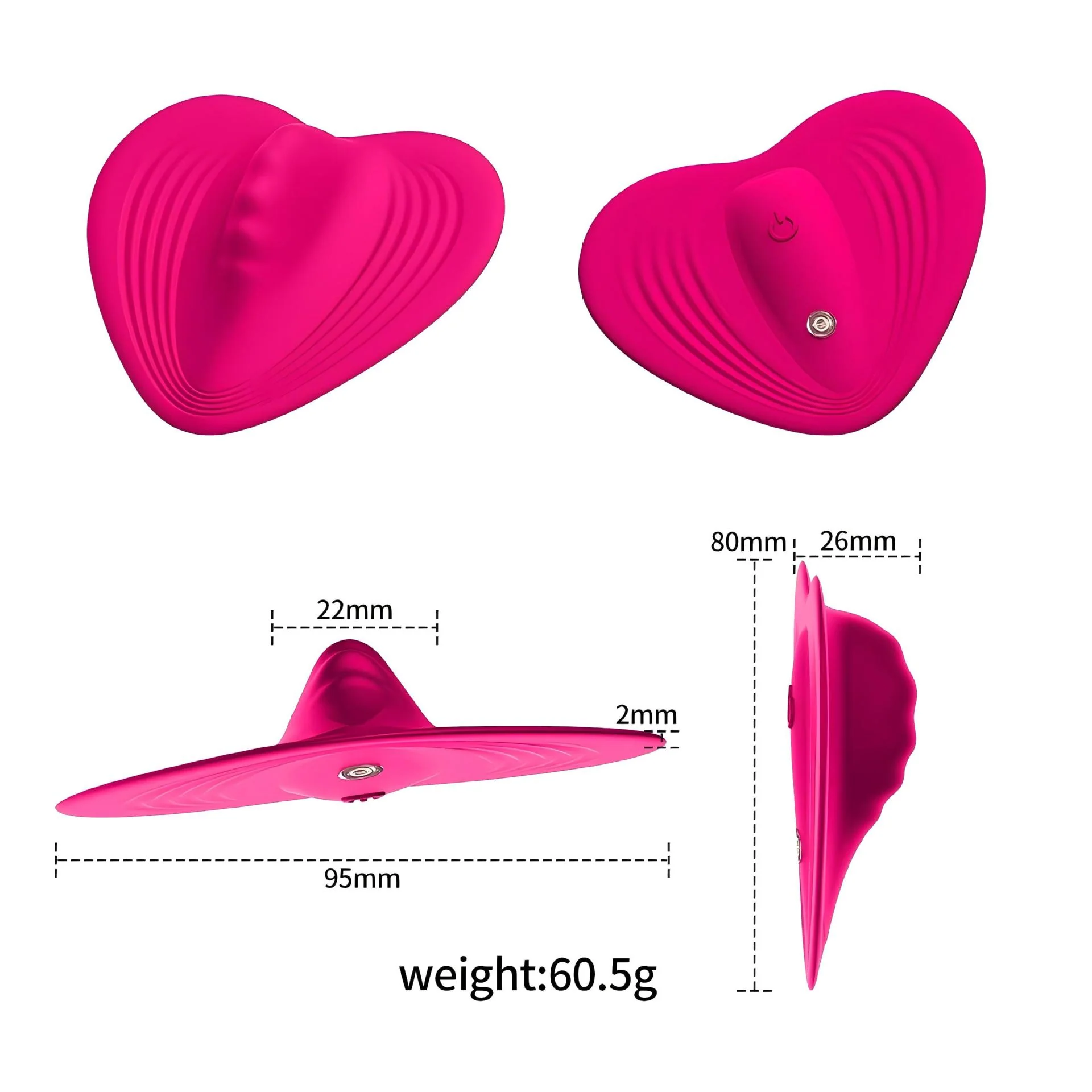 Heart-Shaped Invisible Wireless Remote Control Wearable Vibrator - Image 4