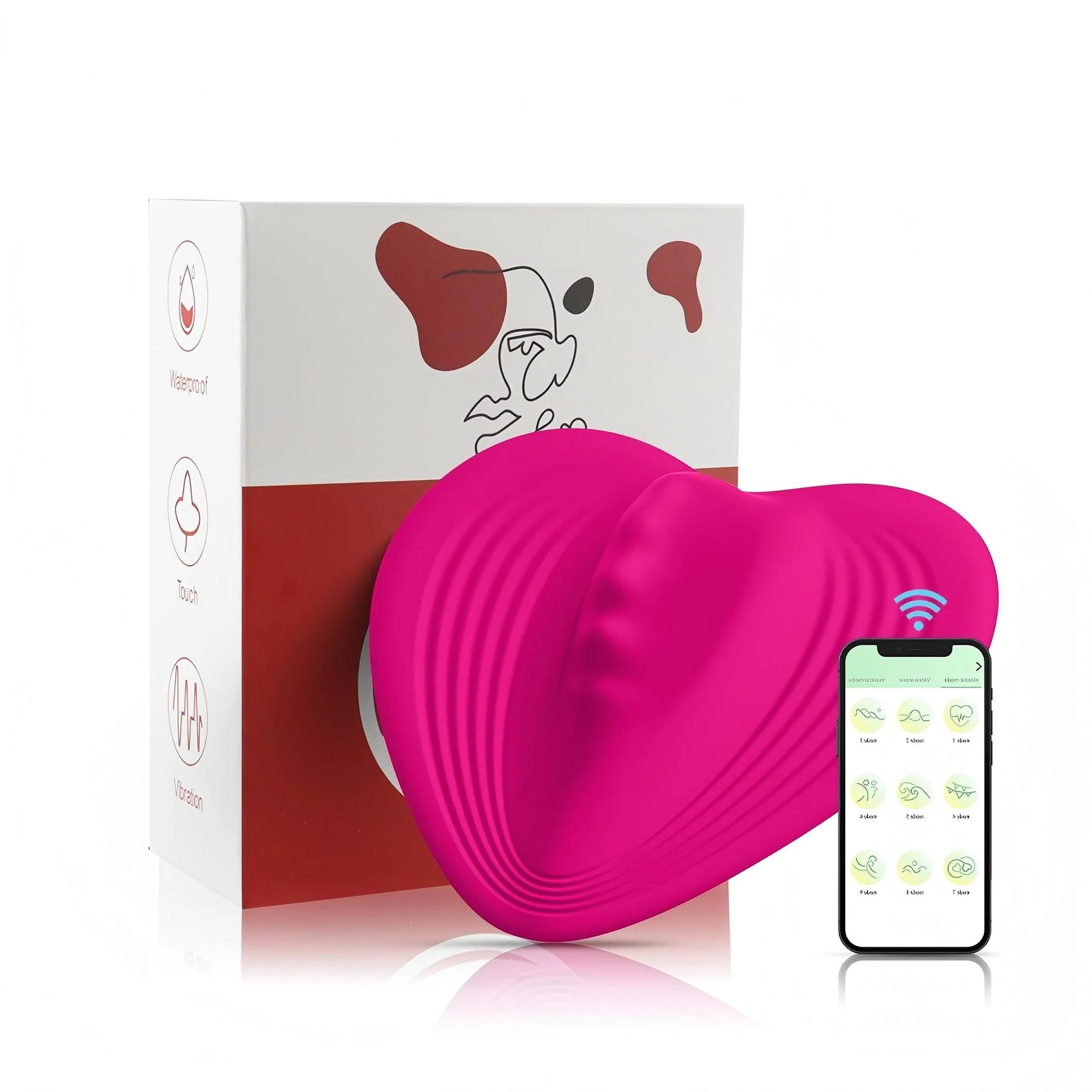 Heart-Shaped Invisible Wireless Remote Control Wearable Vibrator - Image 8