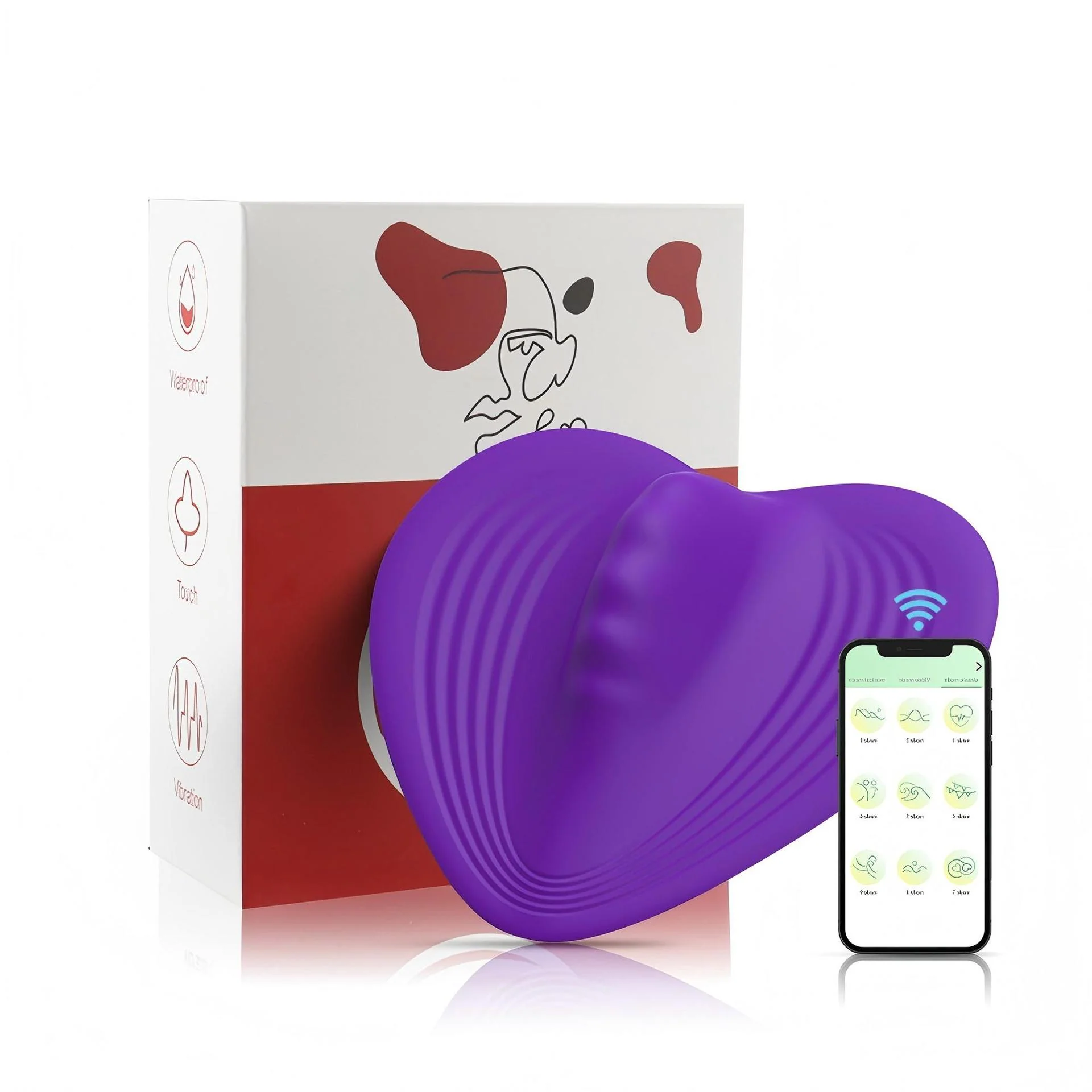 Heart-Shaped Invisible Wireless Remote Control Wearable Vibrator - Image 9