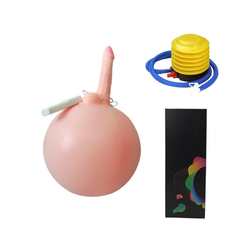 Bouncy Inflatable Sex Ball with Remote Control Vibrating Realistic Dildo - Image 11