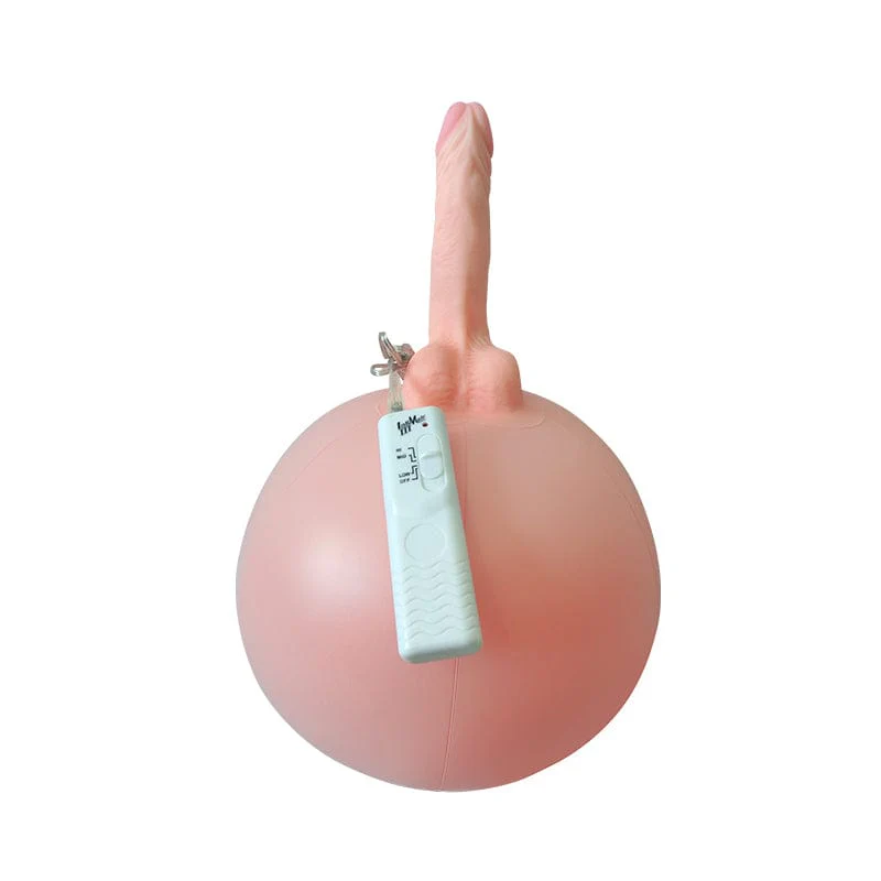 Bouncy Inflatable Sex Ball with Remote Control Vibrating Realistic Dildo - Image 2