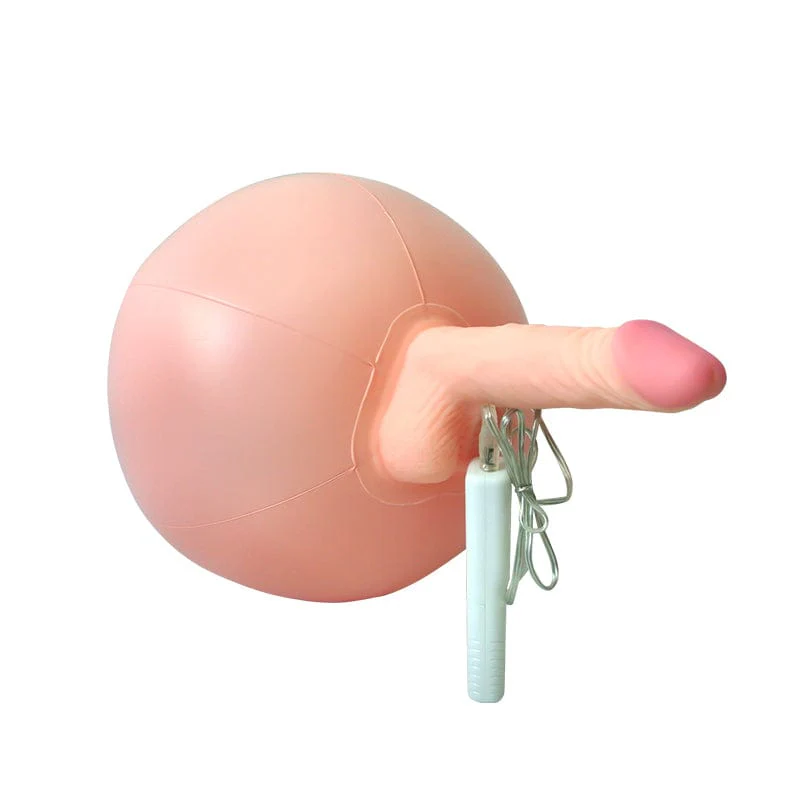 Bouncy Inflatable Sex Ball with Remote Control Vibrating Realistic Dildo - Image 3