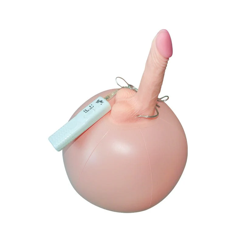 Bouncy Inflatable Sex Ball with Remote Control Vibrating Realistic Dildo - Image 4