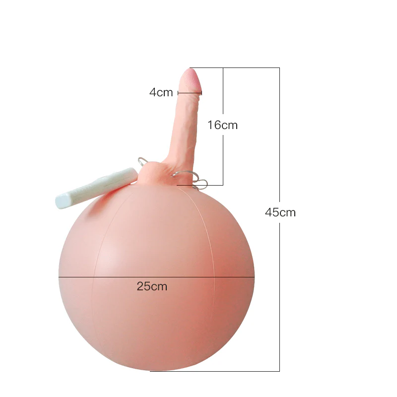 Bouncy Inflatable Sex Ball with Remote Control Vibrating Realistic Dildo - Image 8