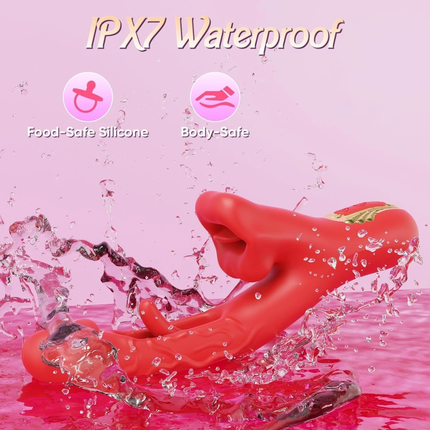 KissLip 4 in 1 Mouth Biting Clit G Spot Flapping Vibrator - Image 6