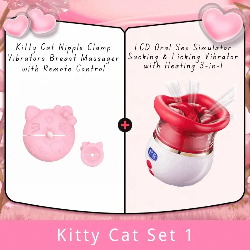 Kitty Cat Nipple Clamp Vibrators Breast Massager with Remote Control - Image 11