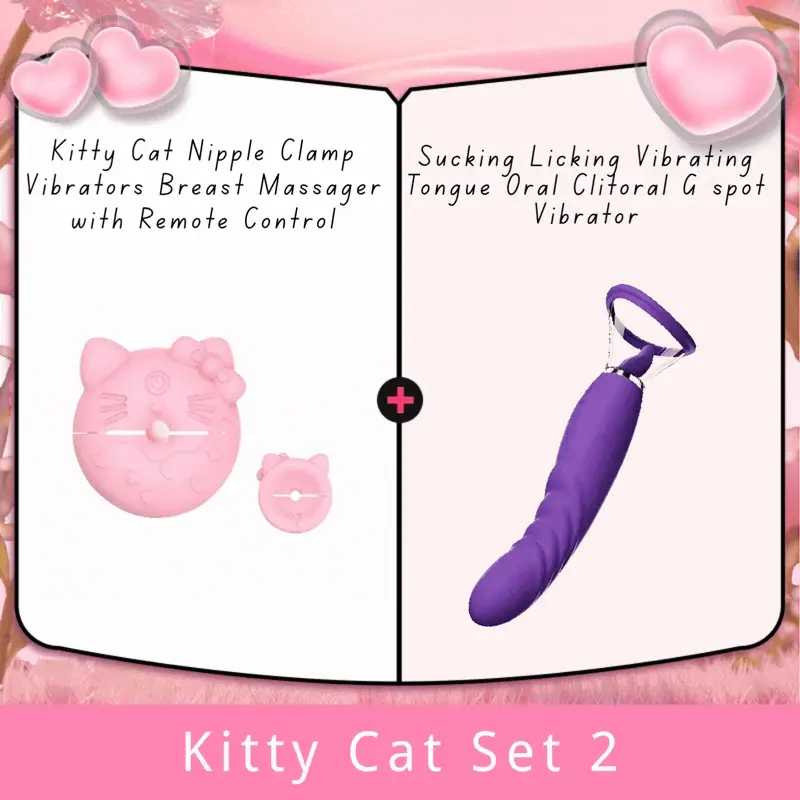 Kitty Cat Nipple Clamp Vibrators Breast Massager with Remote Control - Image 12