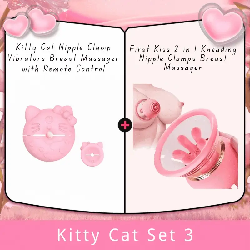 Kitty Cat Nipple Clamp Vibrators Breast Massager with Remote Control - Image 13