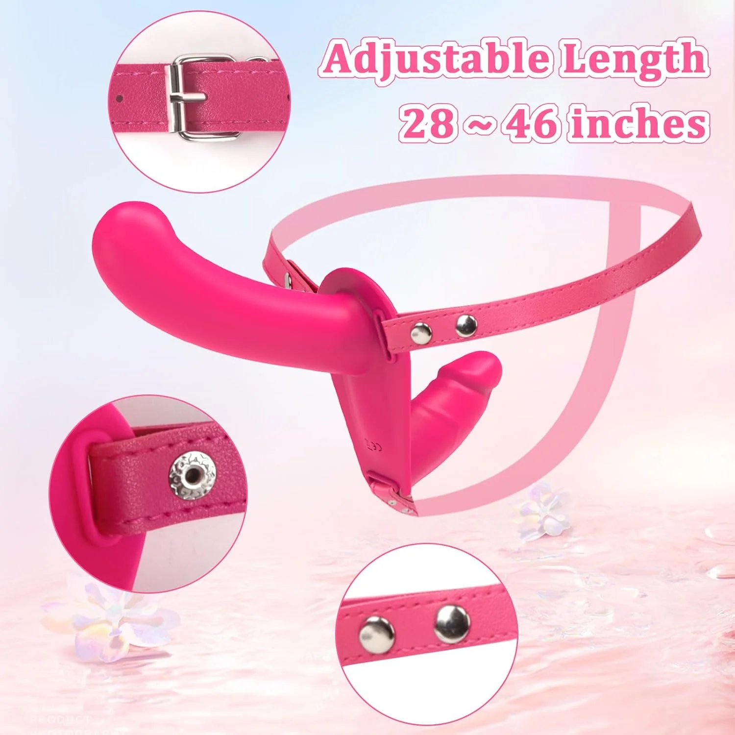 Lesbian Strap-on Dildo Vibrator Double-ended Dildo with Remote Control - Image 5