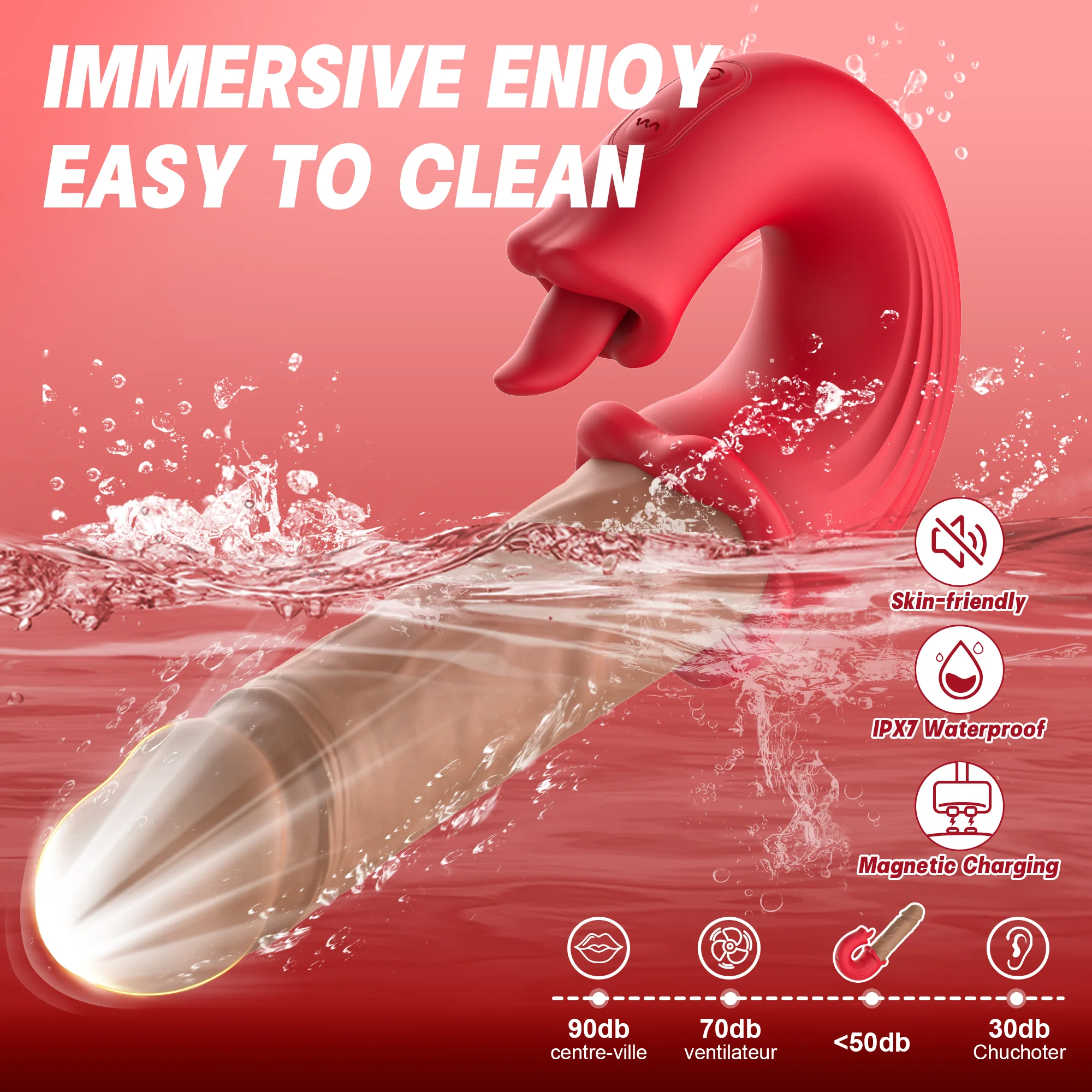 Lips Tongue Licking Thrusting G-spot Vibrator - Image 4
