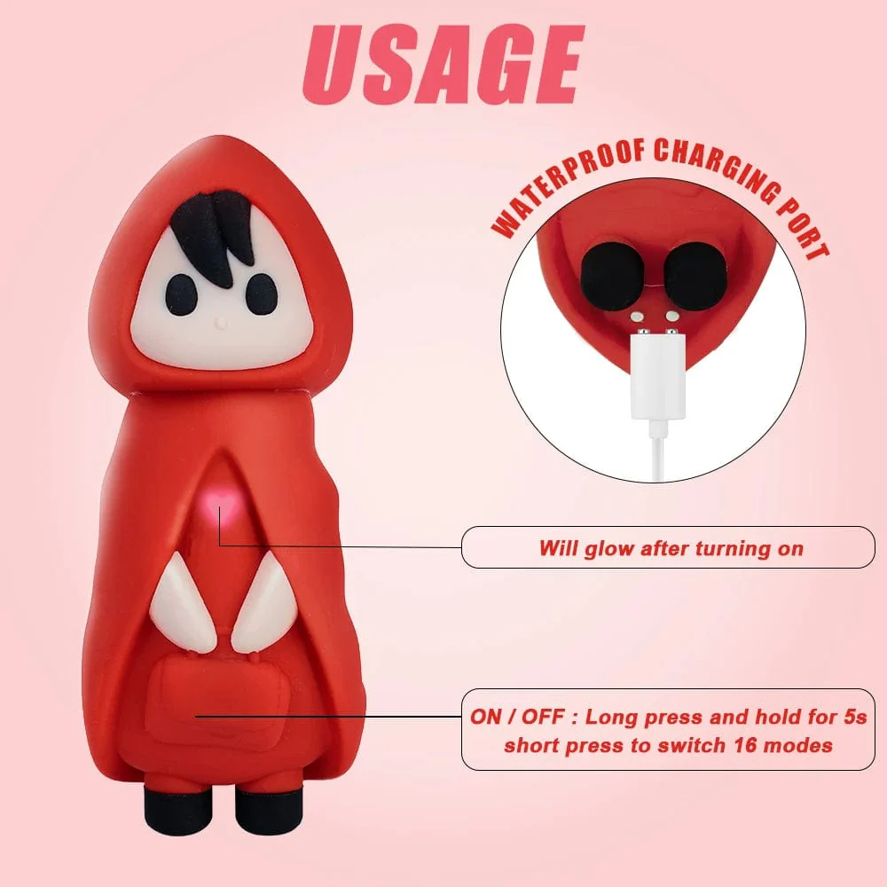 Little Red Riding Hood Christmas Orgasm Egg Vibrating Clitoris Nipples Stimulator - Image 4