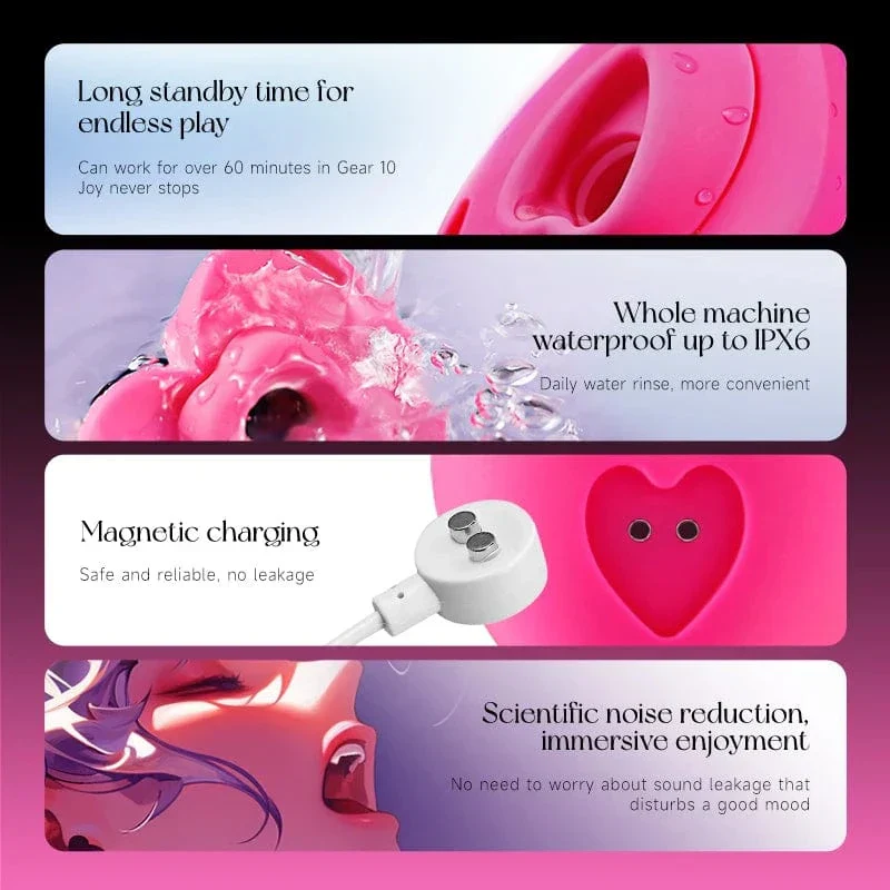 Lockink Pink Love-shaped Wearable Clitoral Suction Vibrator With Remote Control - Image 6