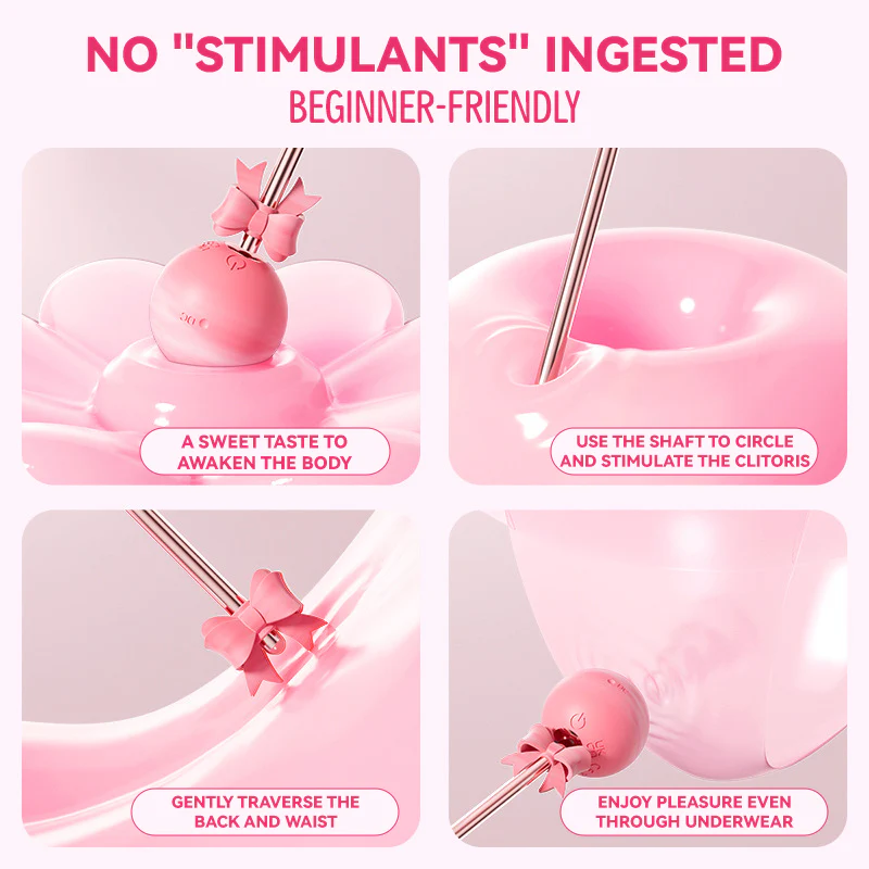 Lollipop Vibrator 10-Frequency Strong Shock Double-Headed Available Point Tide AV Stick - Image 3