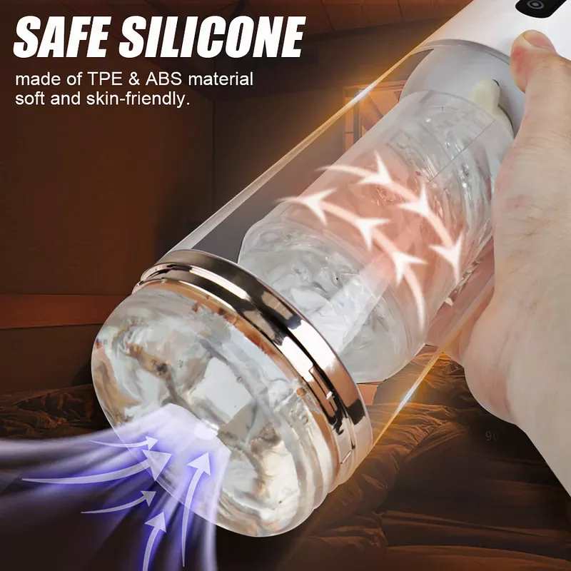 10-Frequency Rotating 10-Frequency Retractable Male Masturbator - Image 3