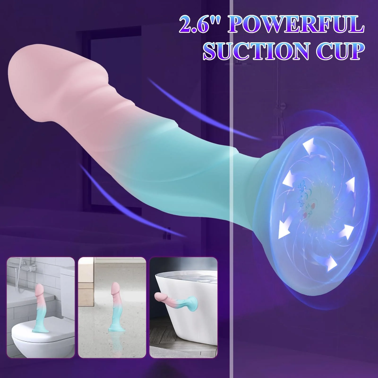 7.5” Silicone Realistic Dildos with Suction Cup for Women - Image 5