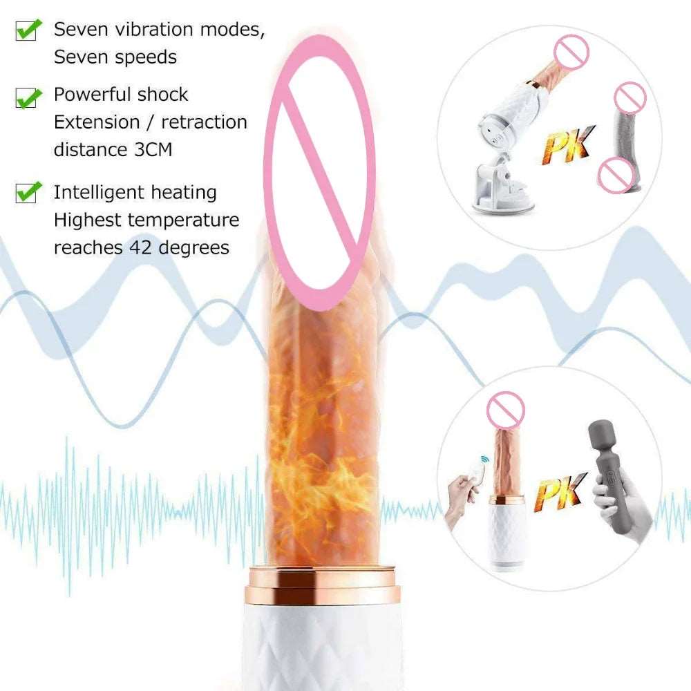 Automatic Telescopic Gun Women Vibrating Sex Machine - Image 7