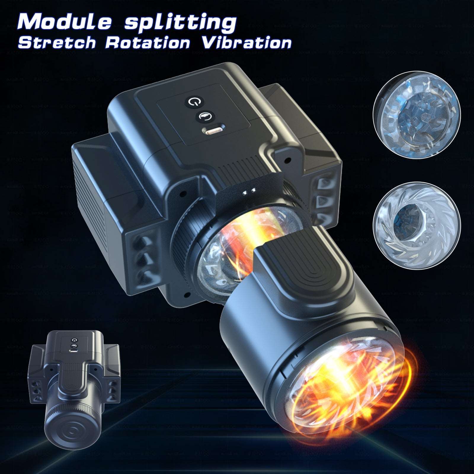 Camera 7-Speed Rotating Vibrating Male Masturbator - Image 3