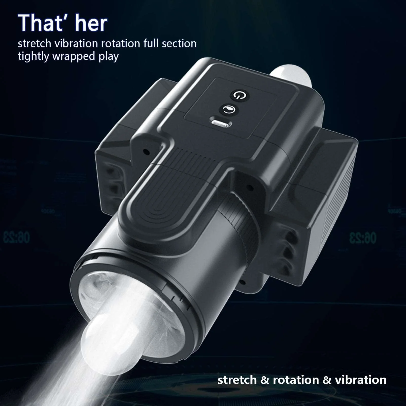 Camera 7-Speed Rotating Vibrating Male Masturbator - Image 5