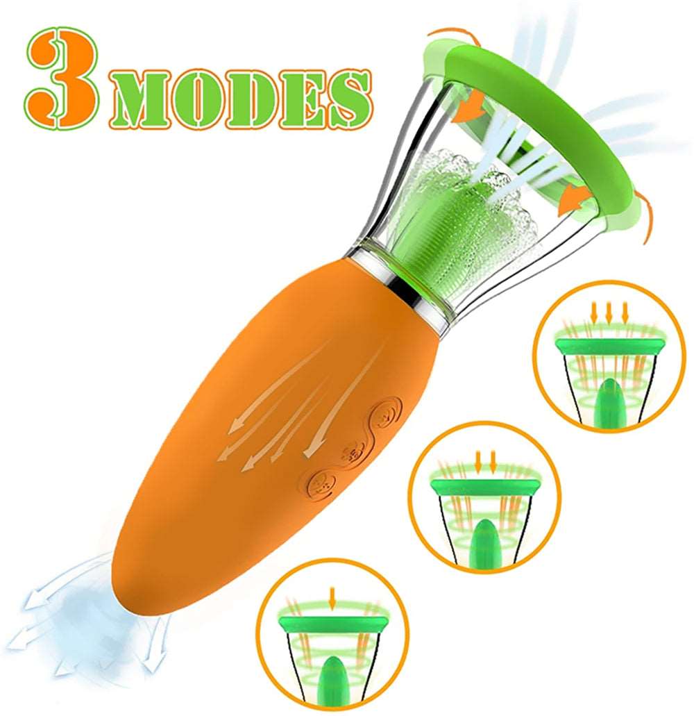 Carrot Vibrator Female Masturbator Heating Sucking Licker - Image 2