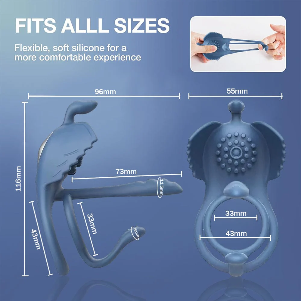 Penis Vibrating Ring Cock 3 in 1 Massage Delayed Ejaculation Citoral Stimulator Flirt Masturbation - Image 8