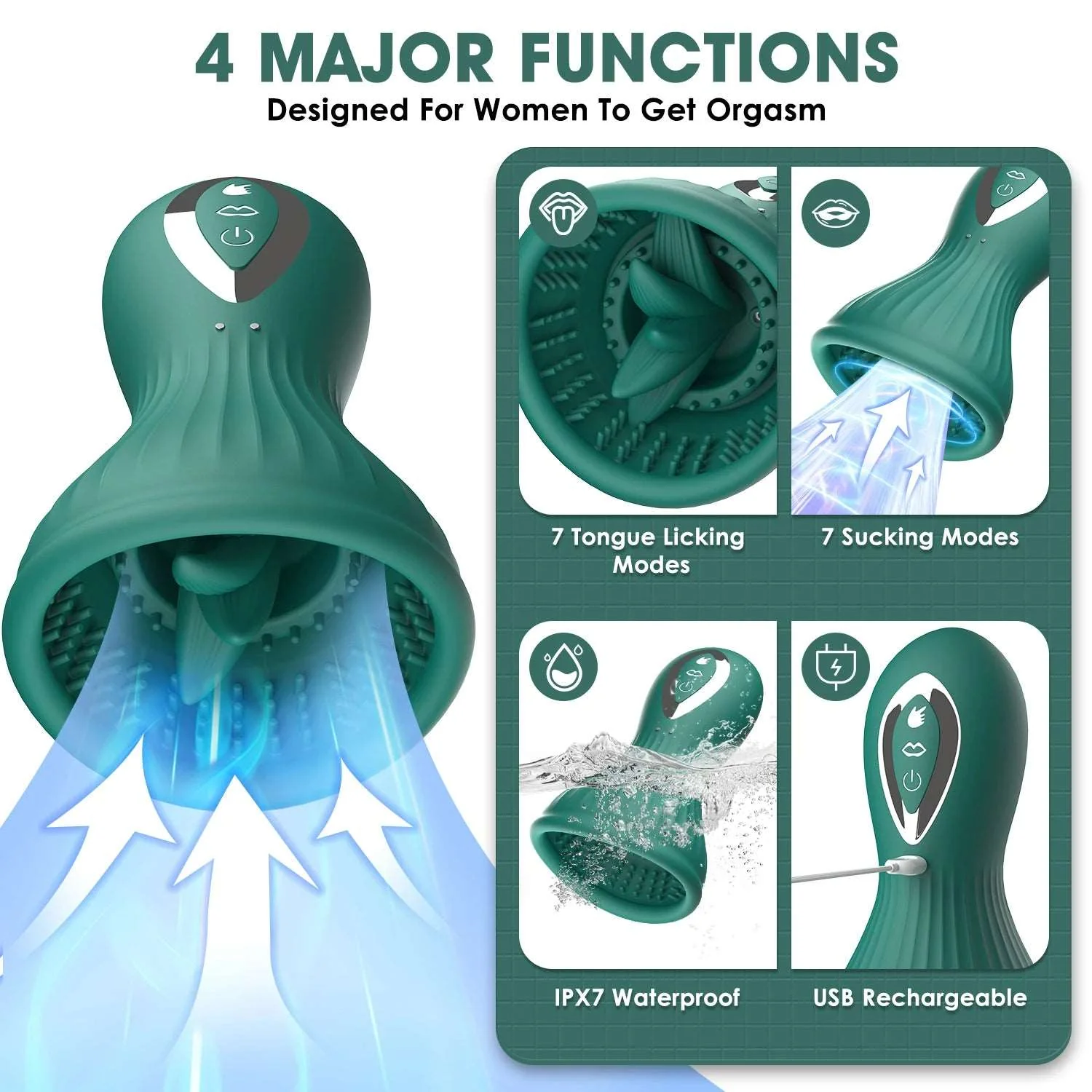 Dragon Clitoral Vibrator Sucking and Licking Tongue Sex Toy for Women Nipples Vagina Stimulator - Image 8