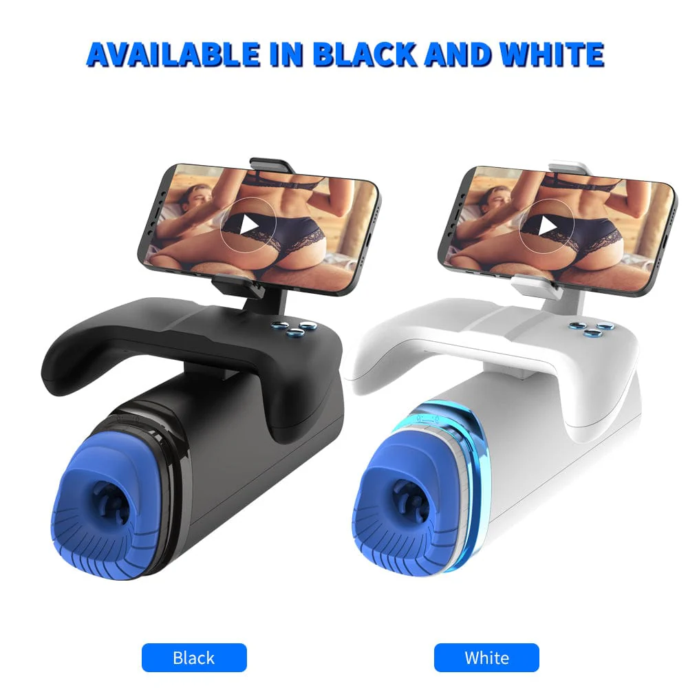 Game Male Masturbator M100 Heating Thrusting Vibrating Penis Stroker With Handles And Phone Holder - Image 13