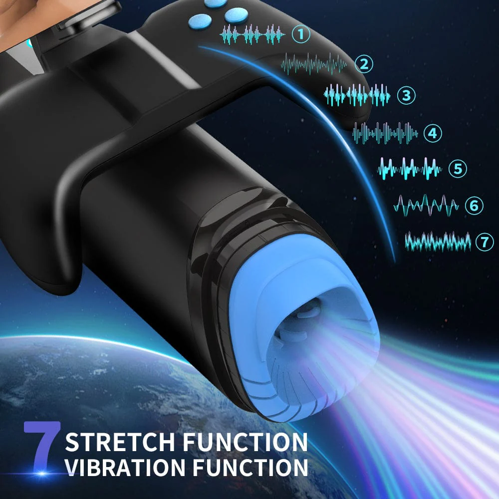 Game Male Masturbator M100 Heating Thrusting Vibrating Penis Stroker With Handles And Phone Holder - Image 8