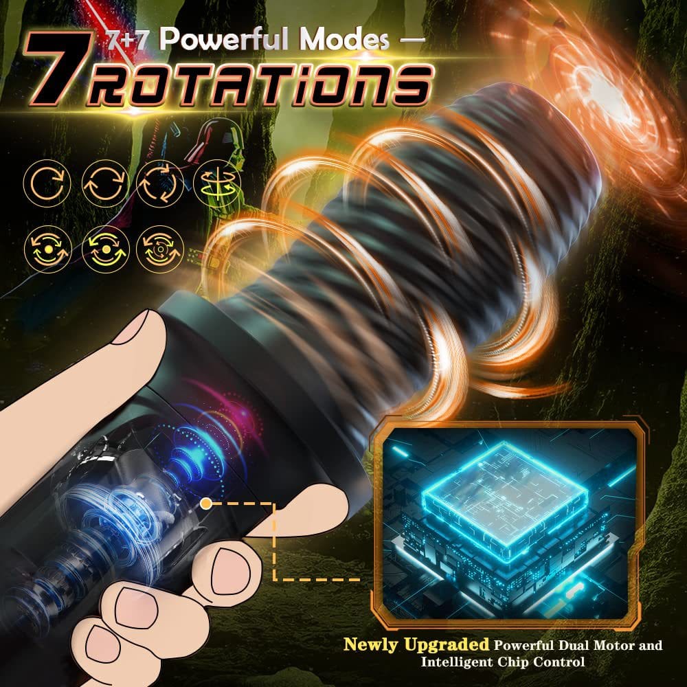 Gawk Gawk Black (With Cover) Tivino Rotating Vibration Male Masturbator - Image 3