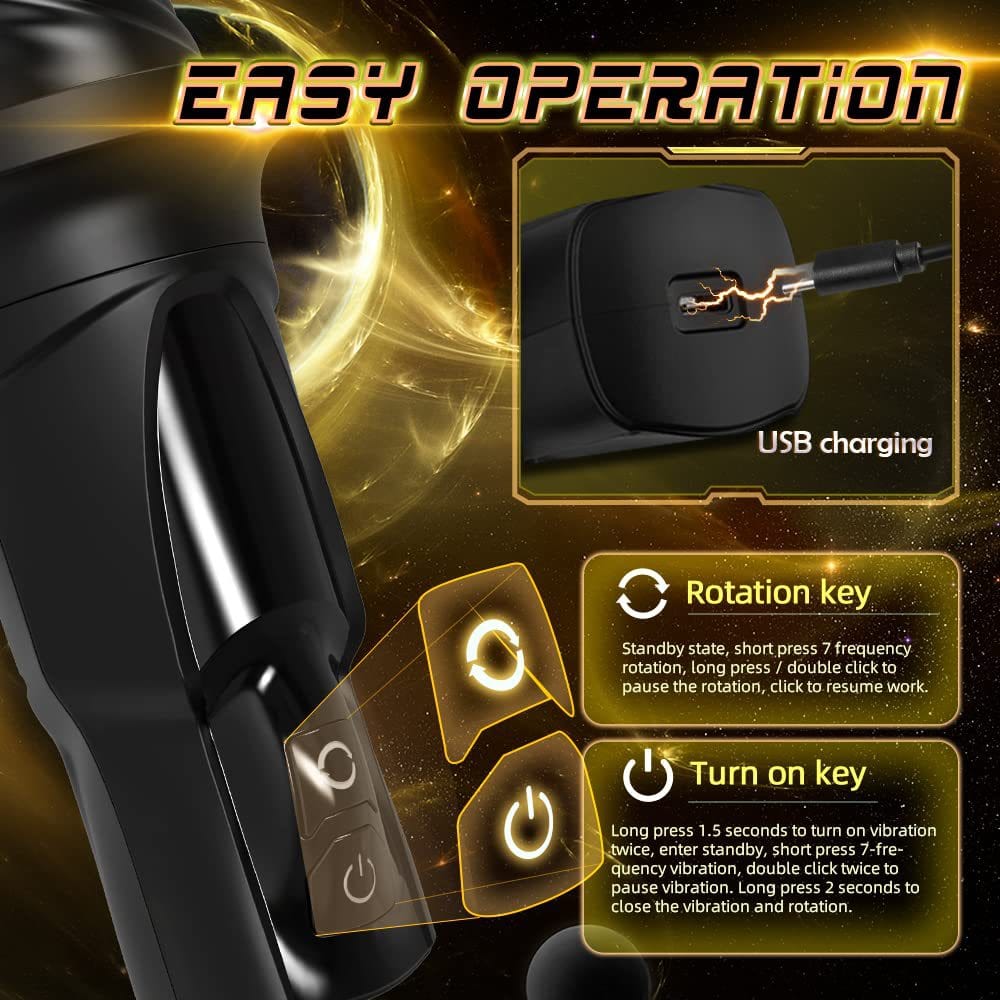 Gawk Gawk Black (With Cover) Tivino Rotating Vibration Male Masturbator - Image 5