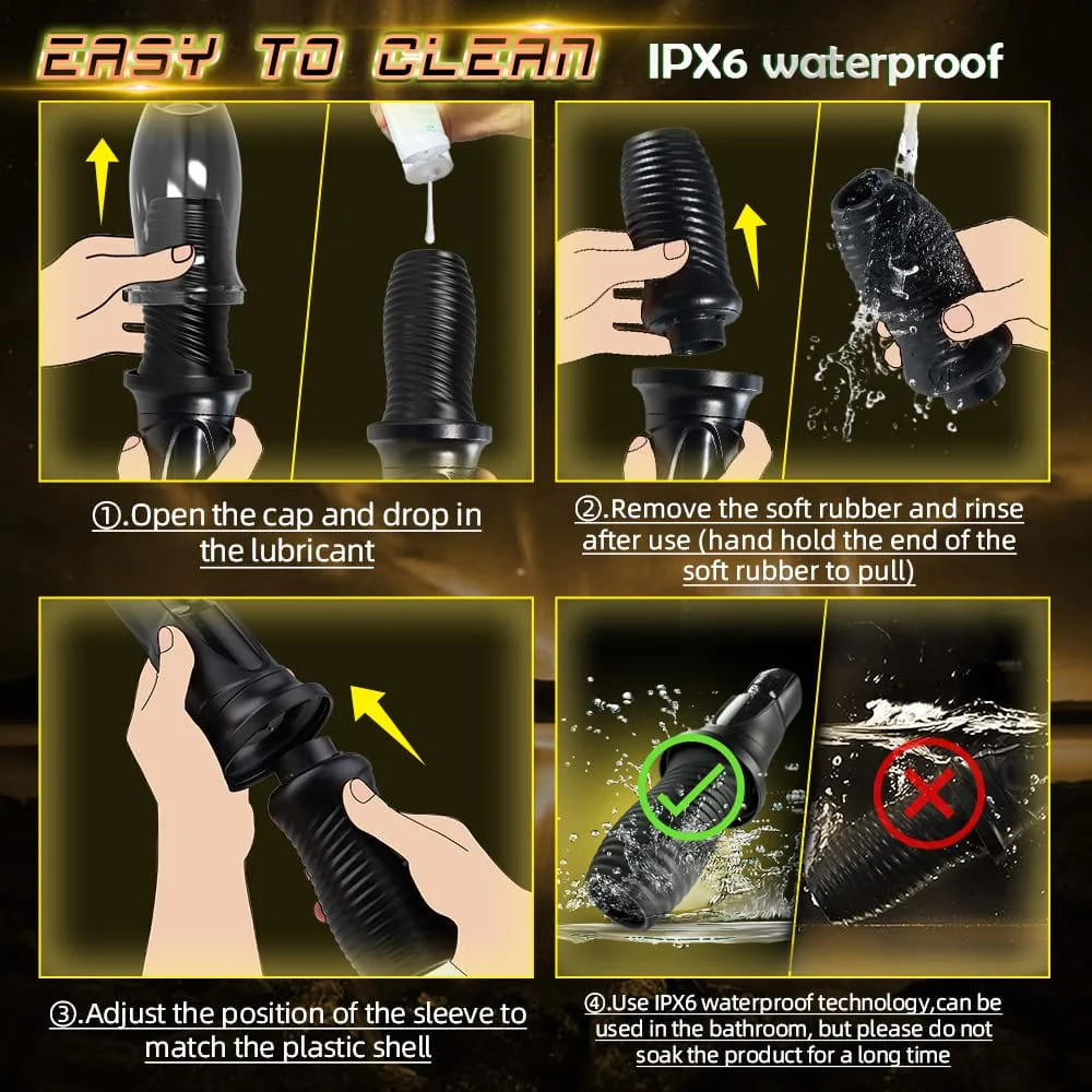 Gawk Gawk Black (With Cover) Tivino Rotating Vibration Male Masturbator - Image 6